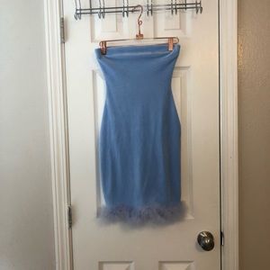 Light blue strapless dress. Size small.